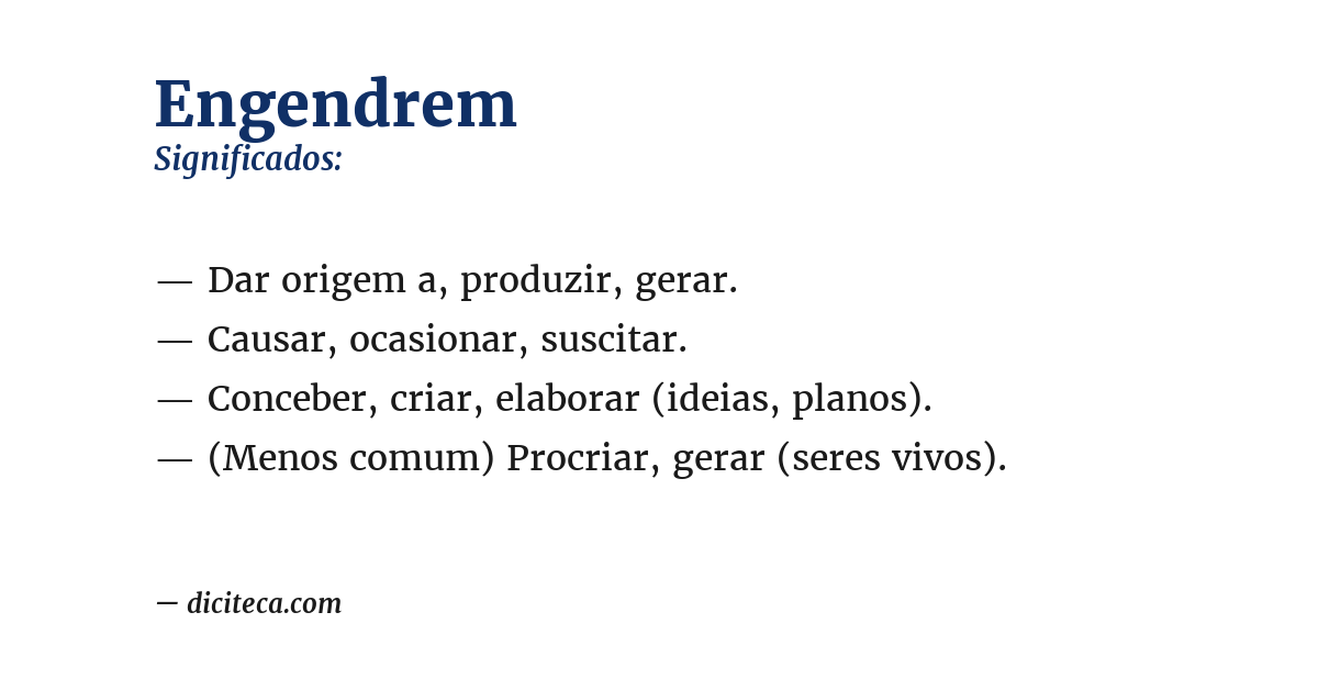 Significado de engendrem