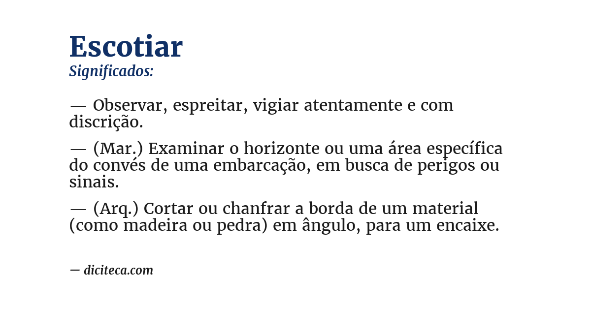 Significado de escotiar