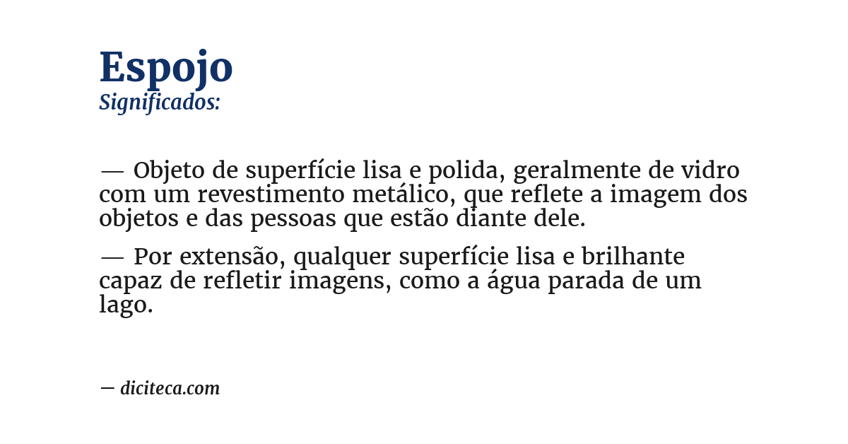 Significado de espojo