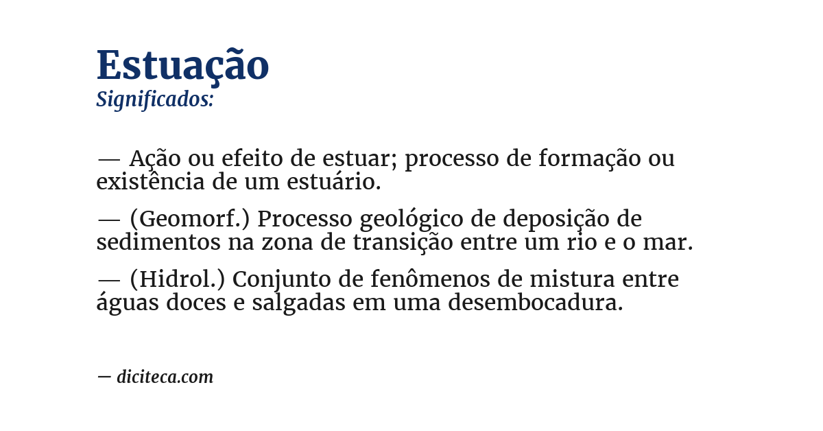 Significado de estuação