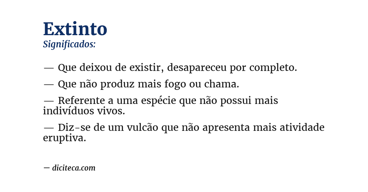 Significado de extinto
