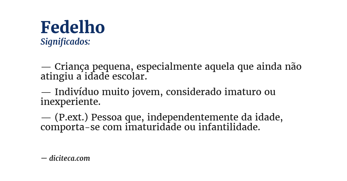 Significado de fedelho