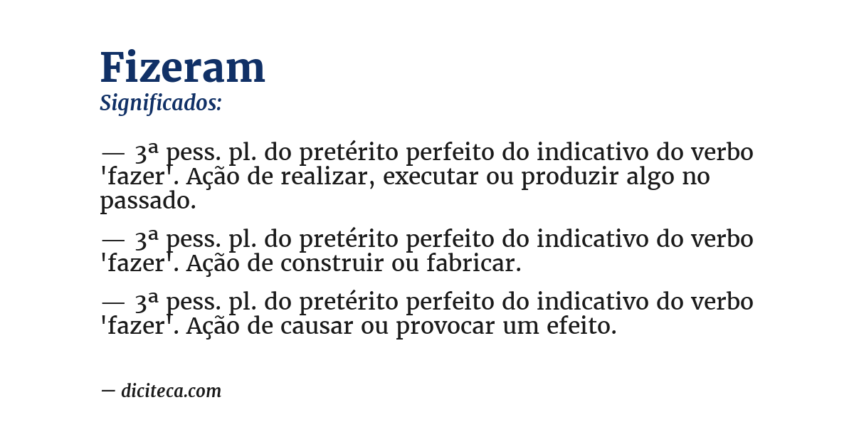Significado de fizeram