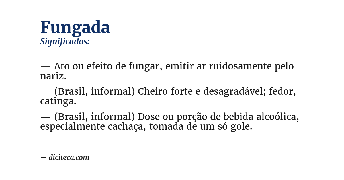 Significado de fungada