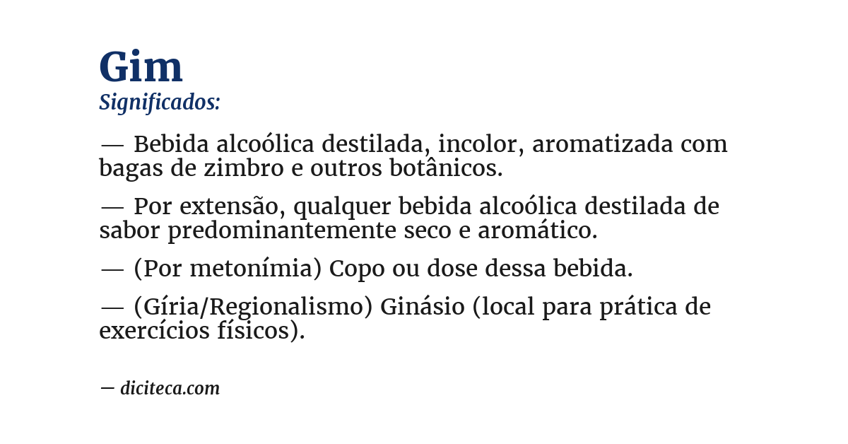 Significado de gim