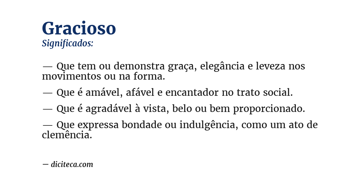 Significado de gracioso