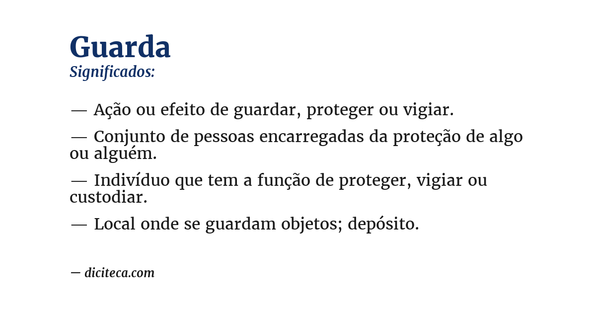 Significado de guarda