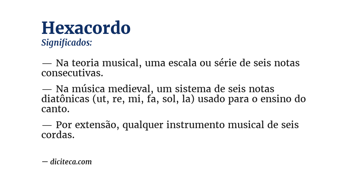 Significado de hexacordo