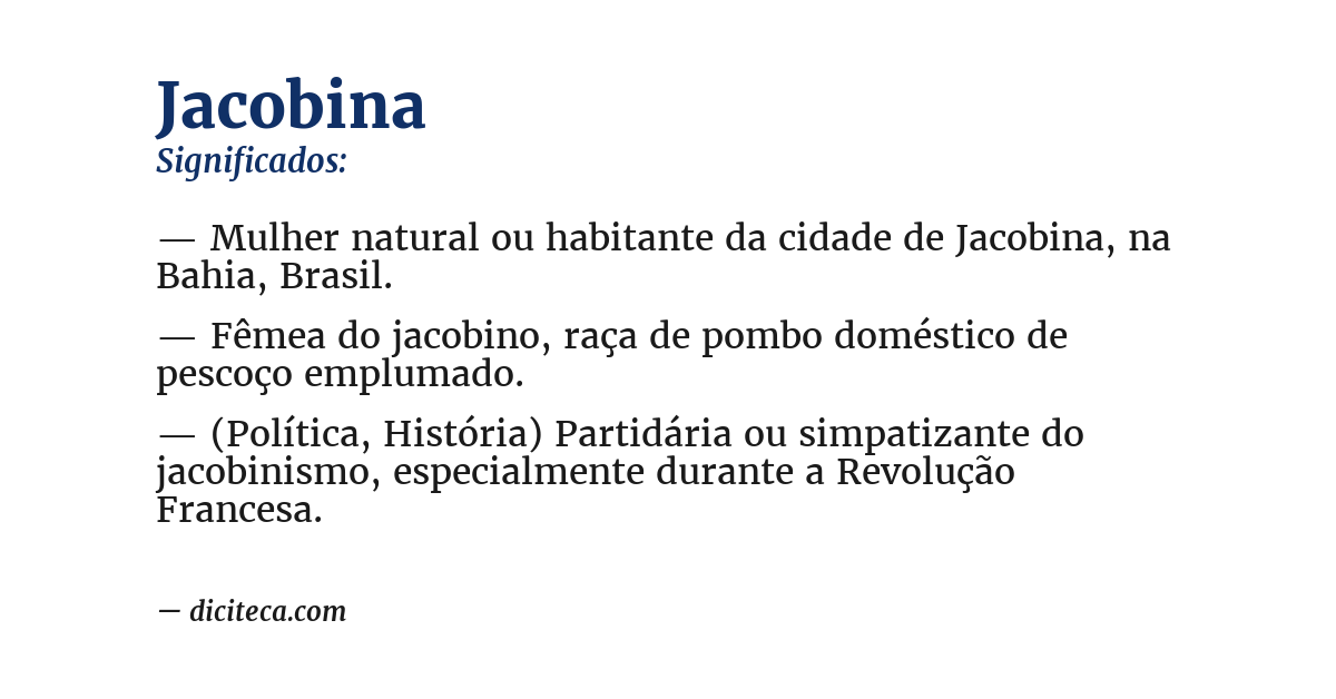 Significado de jacobina