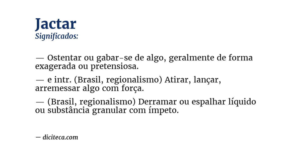 Significado de jactar