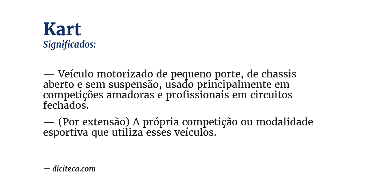 Significado de kart