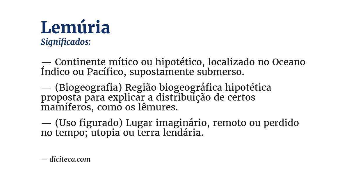 Significado de lemúria