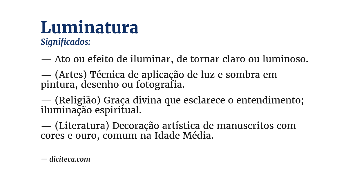 Significado de luminatura