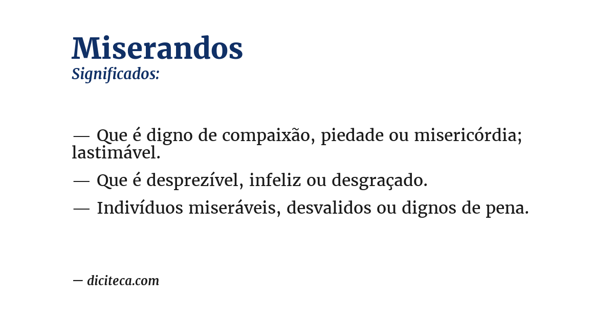 Significado de miserandos