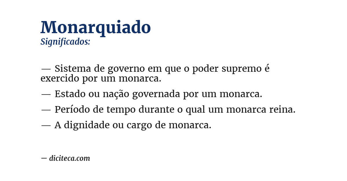 Significado de monarquiado