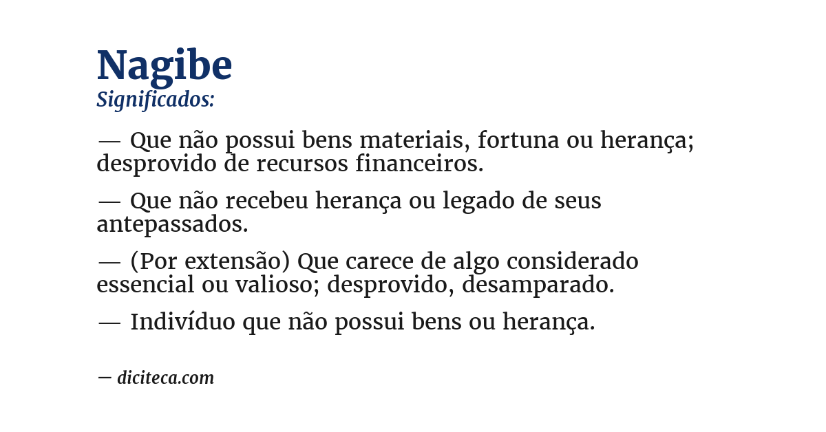 Significado de nagibe