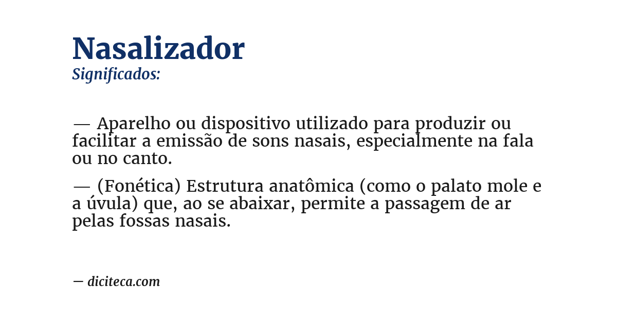 Significado de nasalizador