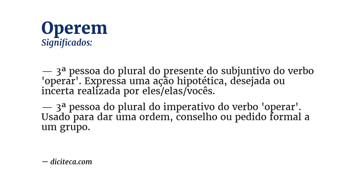 Significado de operem
