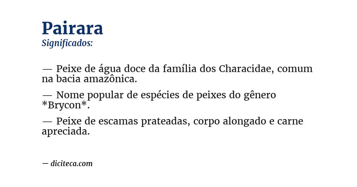 Significado de pairara