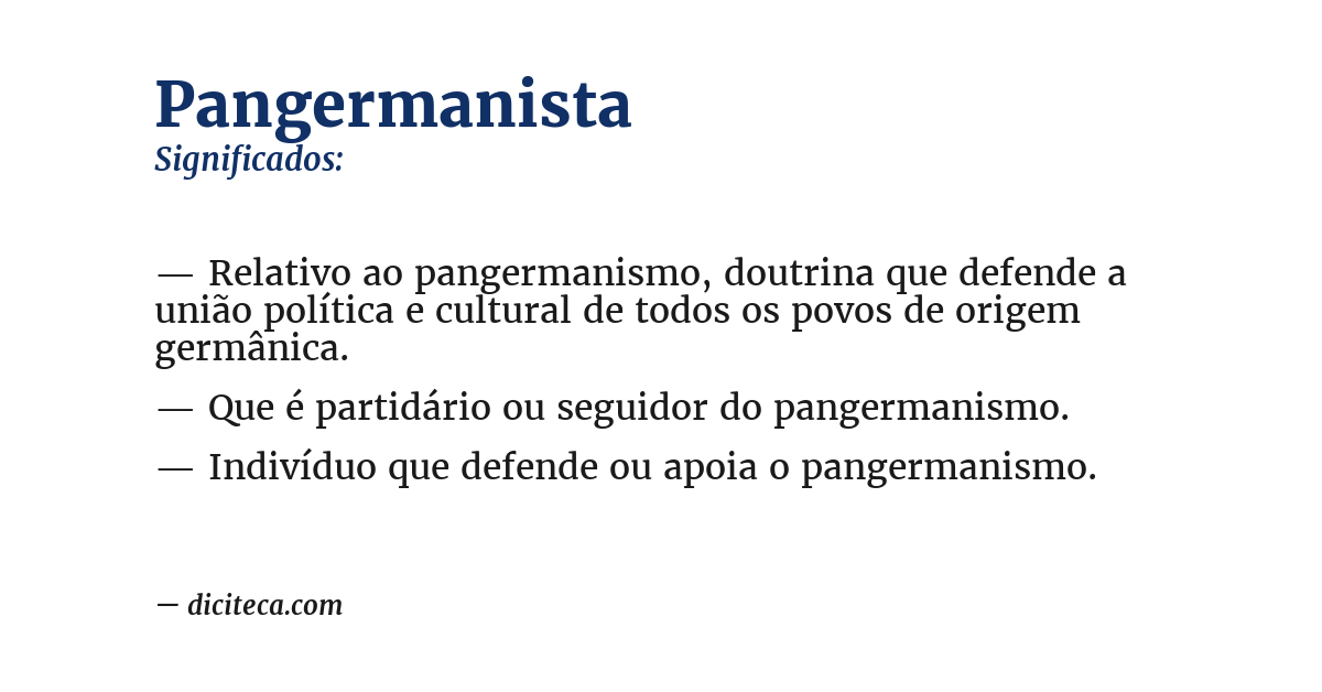 Significado de pangermanista