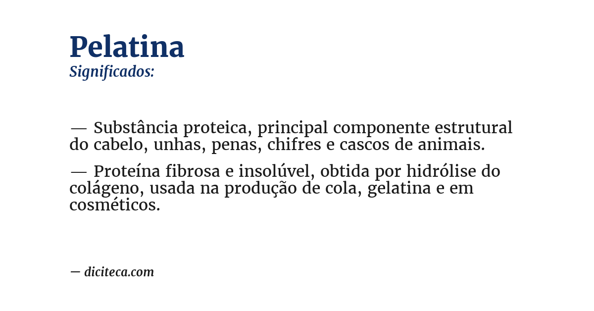 Significado de pelatina