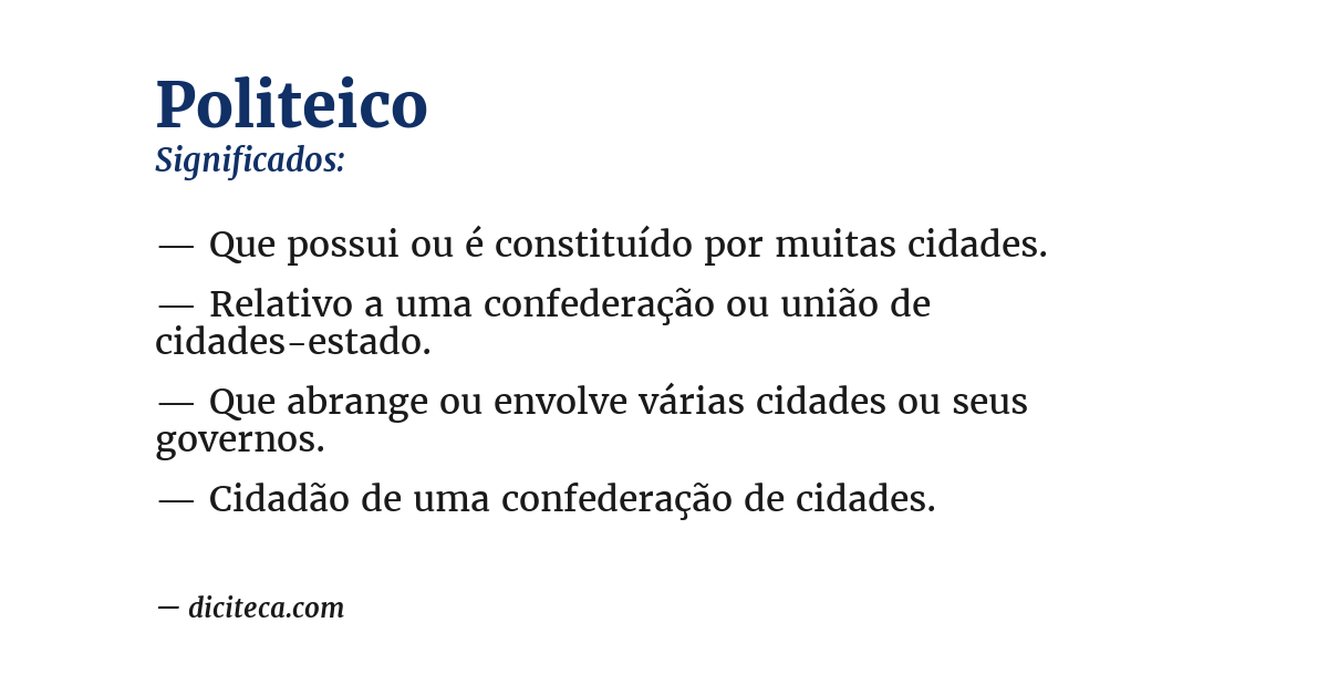 Significado de politeico