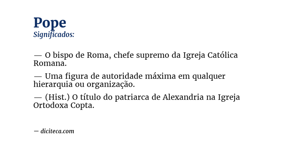 Significado de pope
