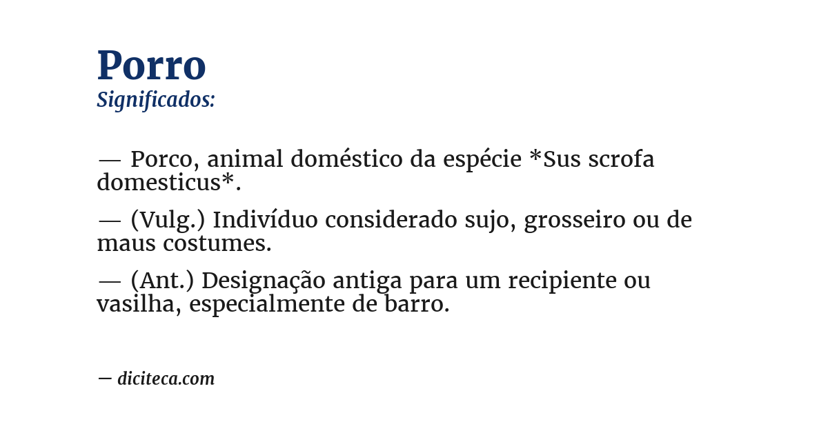 Significado de porro