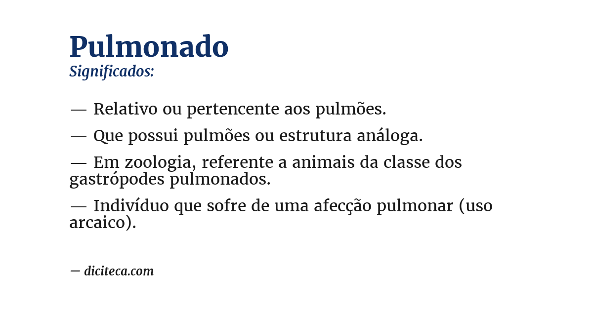 Significado de pulmonado