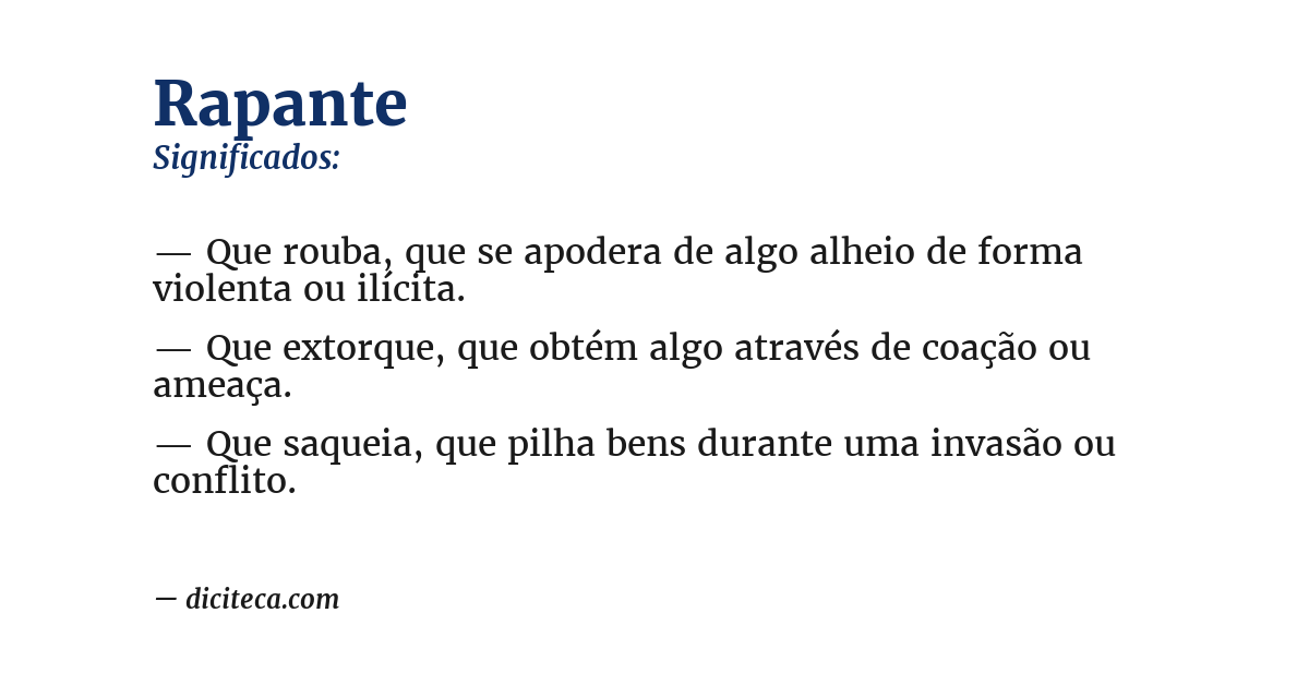 Significado de rapante