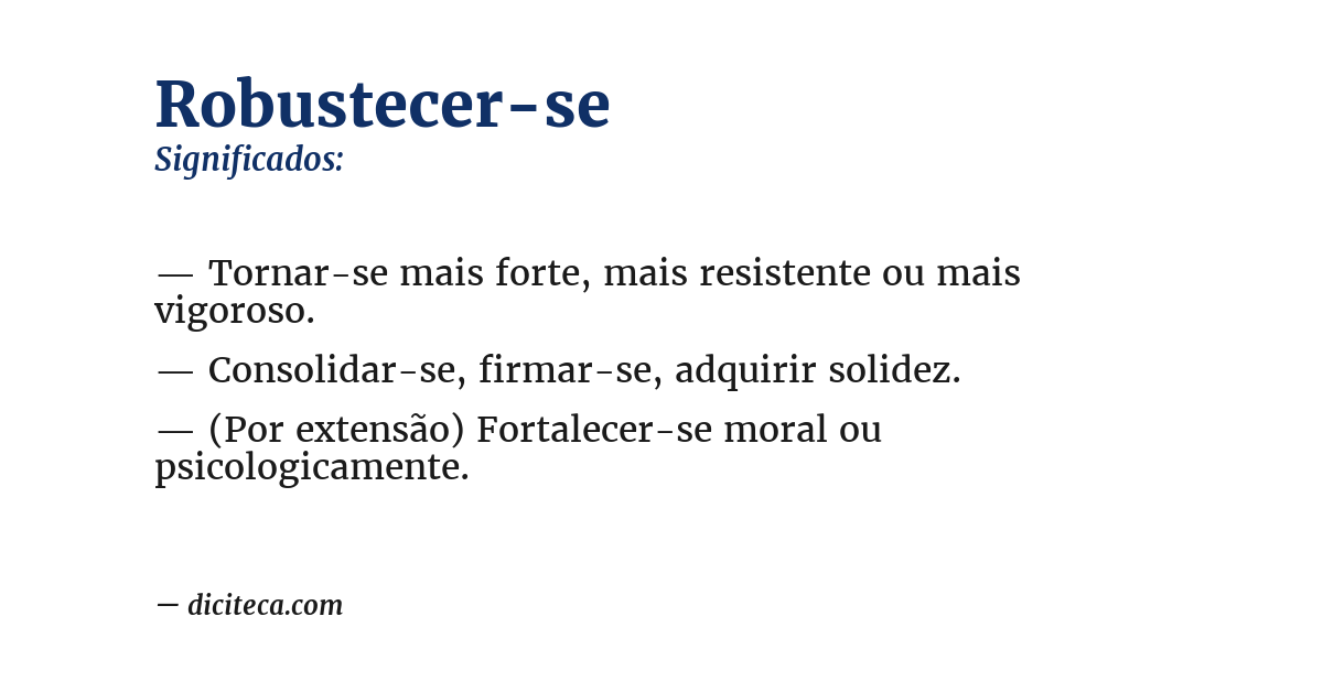 Significado de robustecer-se
