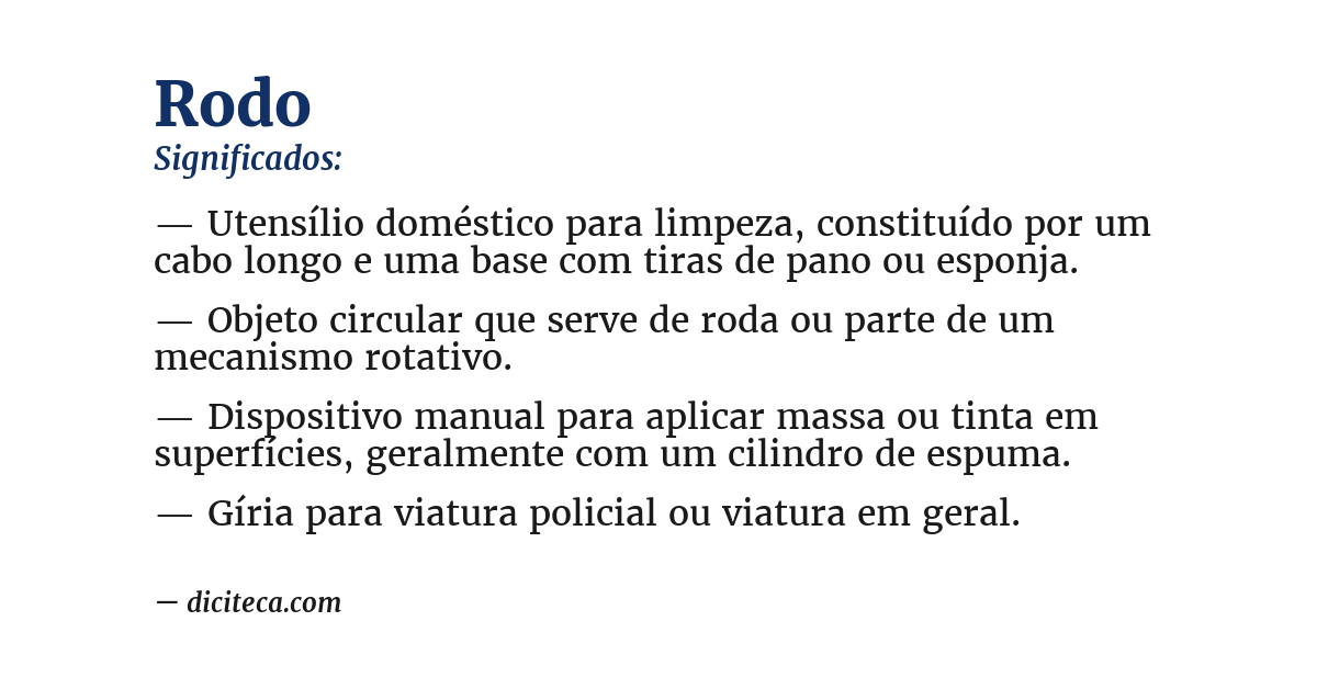 Significado de rodo
