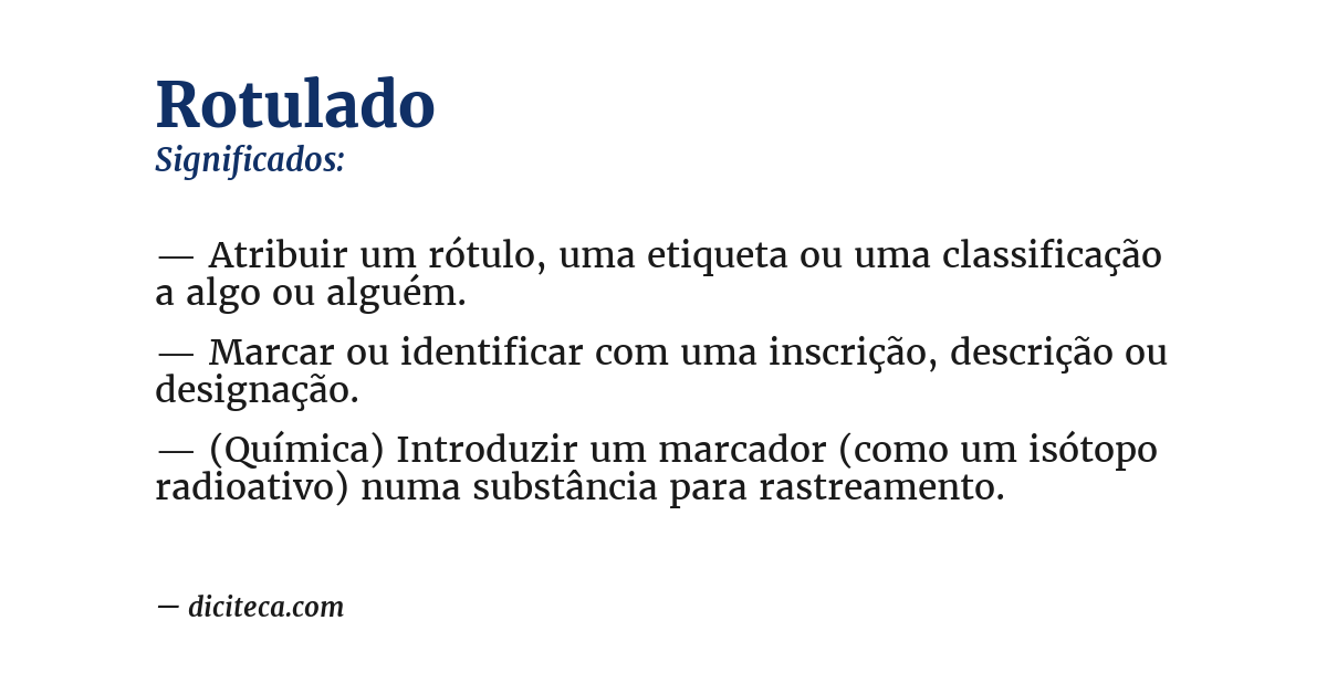 Significado de rotulado