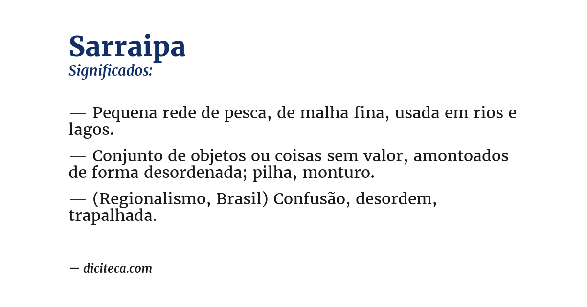 Significado de sarraipa