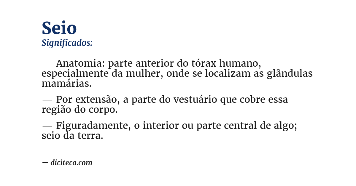 Significado de seio