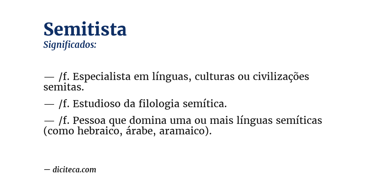 Significado de semitista
