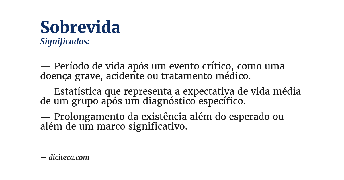 Significado de sobrevida