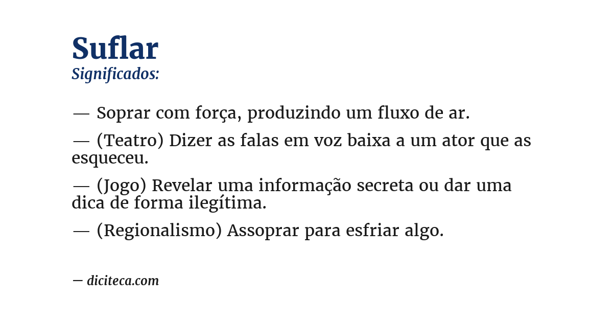 Significado de suflar