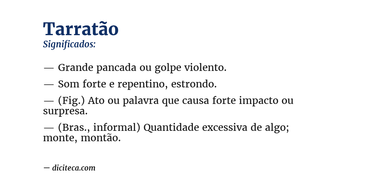 Significado de tarratão