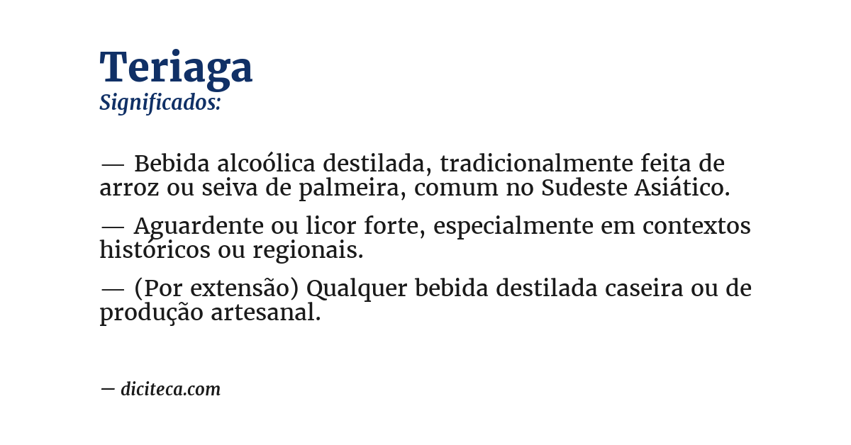 Significado de teriaga