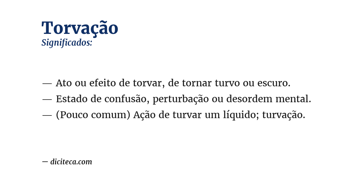 Significado de torvação