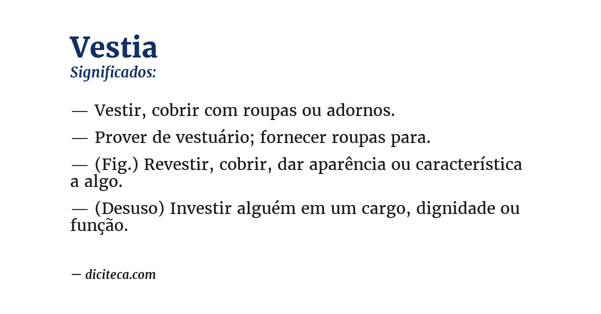 Significado de vestia