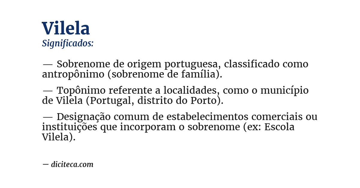 Significado de vilela